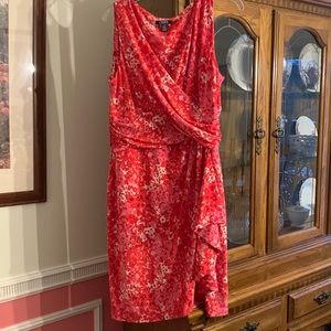 Pink and red floral dress